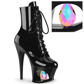 7 Inch Heel MOON-1020DIA Black Patent