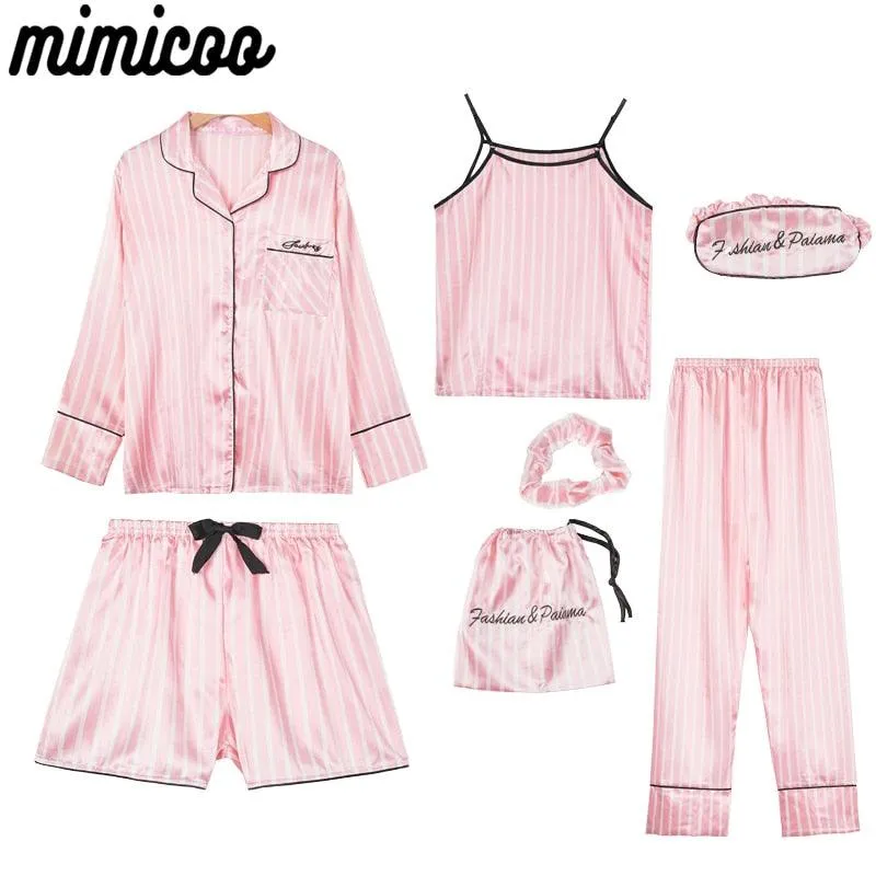 7 Piece Sleepwear Set - Sexy Lingerie and Pajamas