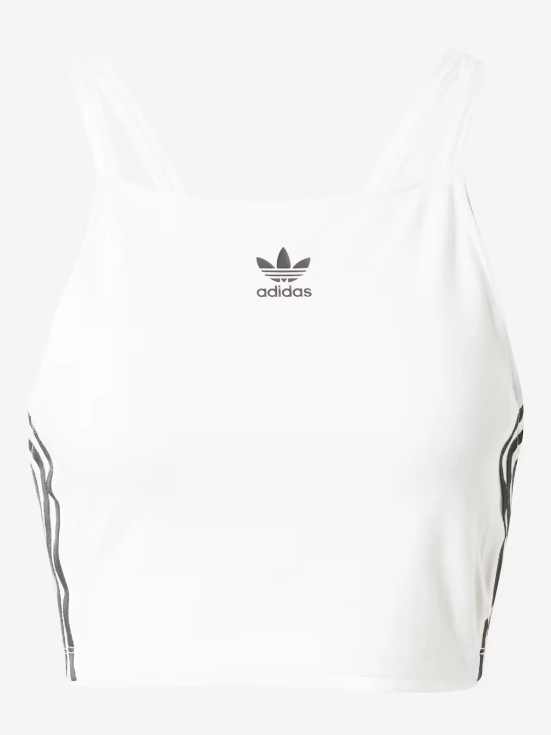 adidas  |Stripes Casual Style Plain Cotton Logo Cropped Tops