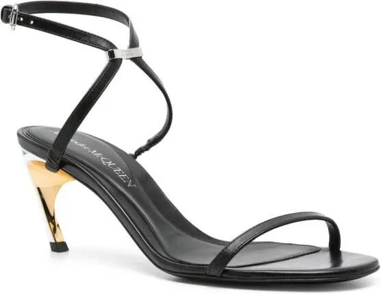 Alexander McQueen Armadillo 65mm leather sandals Black