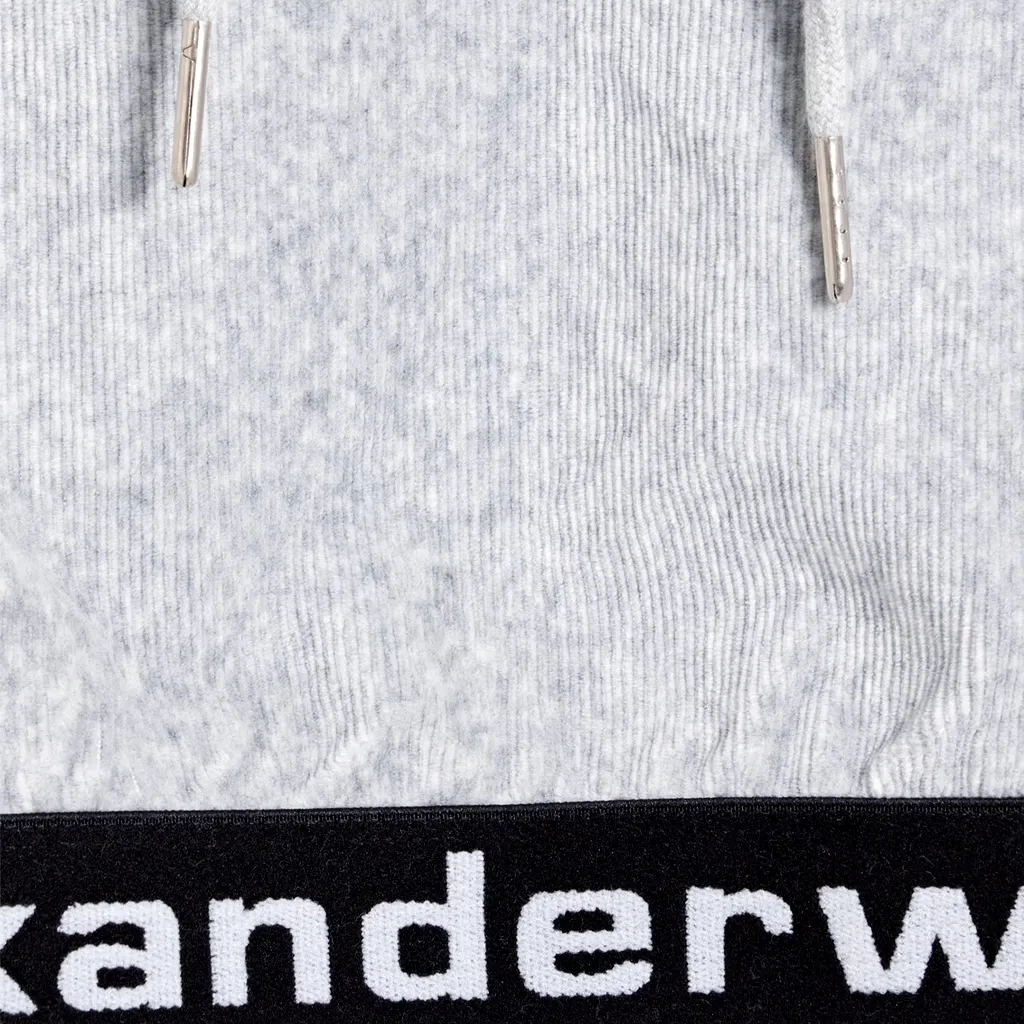 Alexander Wang  |Plain Short Sleeves Logo Cropped Tops Hoodies & Sweatshirts