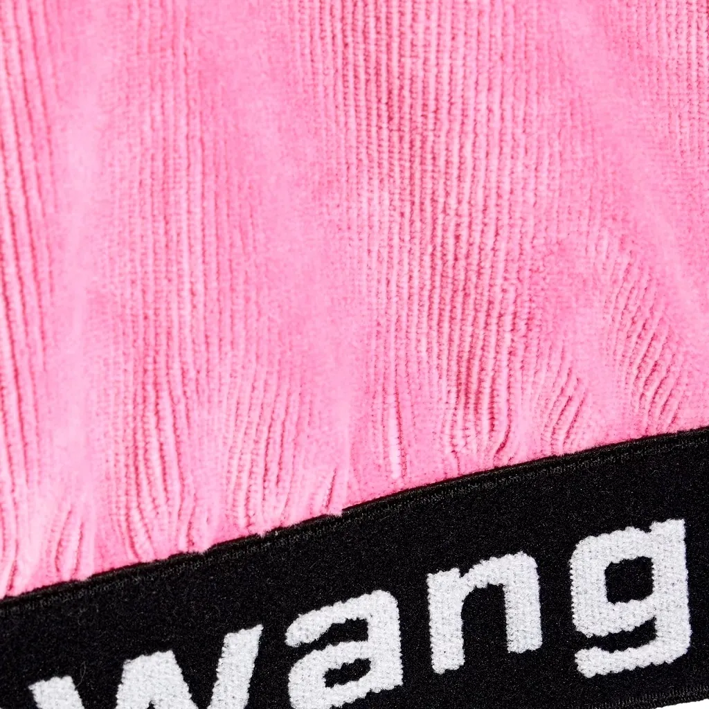 Alexander Wang  |Plain Short Sleeves Logo Cropped Tops Hoodies & Sweatshirts