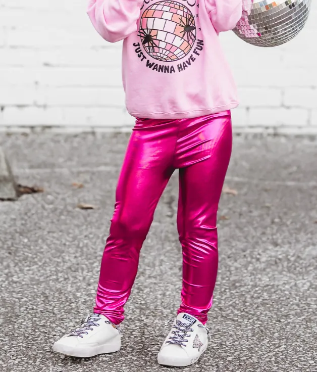 APPAMAN LEGGINGS | METALLIC FUCHSIA