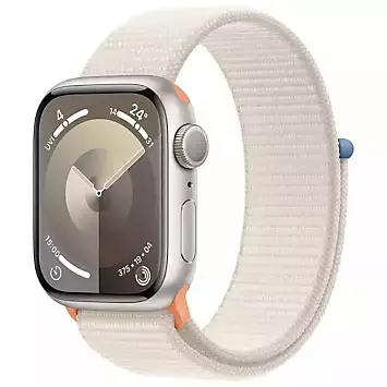 Apple Watch Series 9 GPS 41mm Starlight Aluminium Case with Starlight Sport Loop | Kaleidoscope