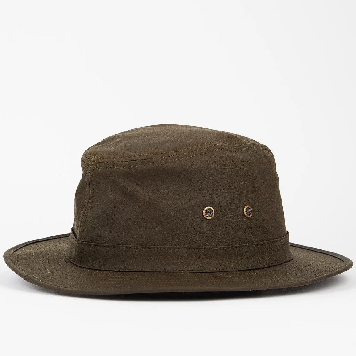 Barbour Men's Dawson Wax Safari Hat in Olive