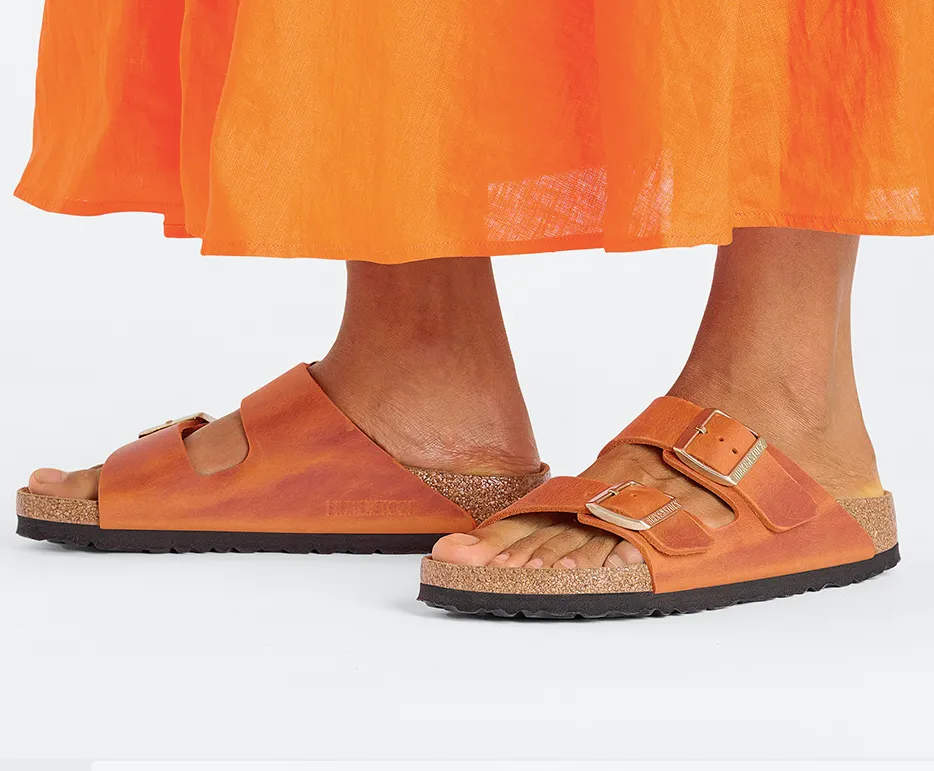 BIRKENSTOCK ARIZONA OILED LEATHER BURNT ORANGE