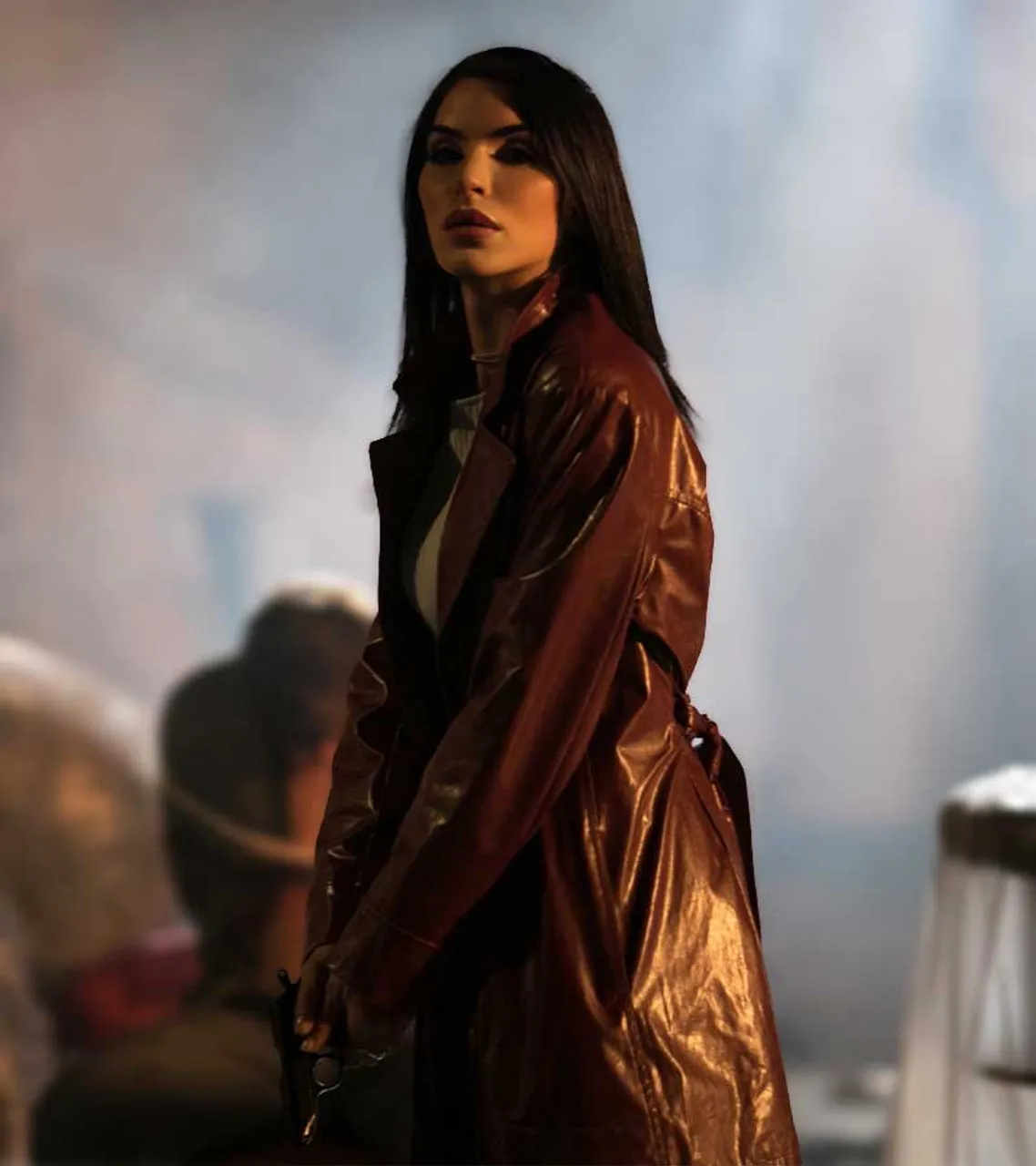 Blowback 2022 Michele Plaia Brown Leather Coat