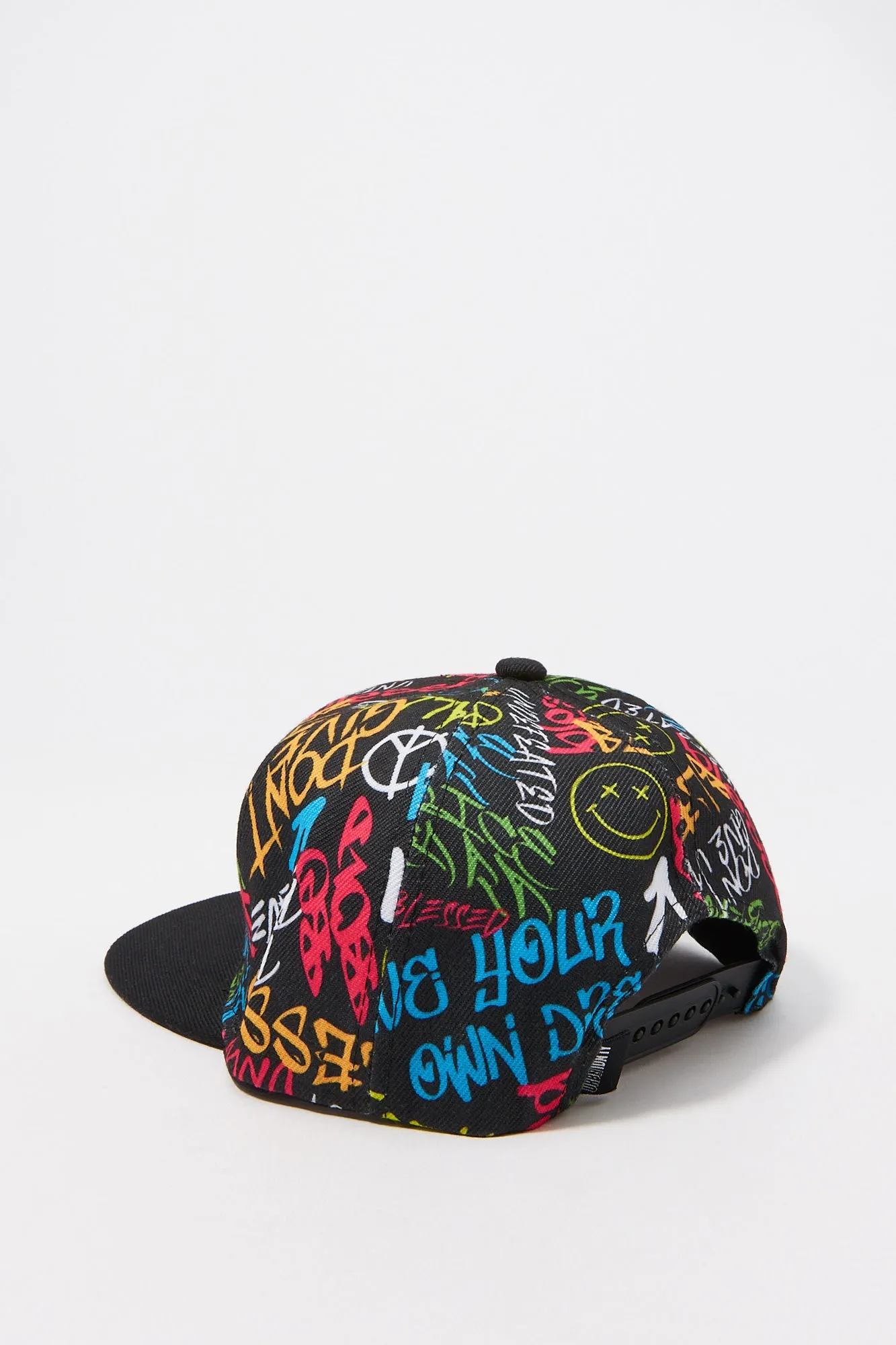 Boys Icon Rubber Patch Graffiti Print Baseball Cap