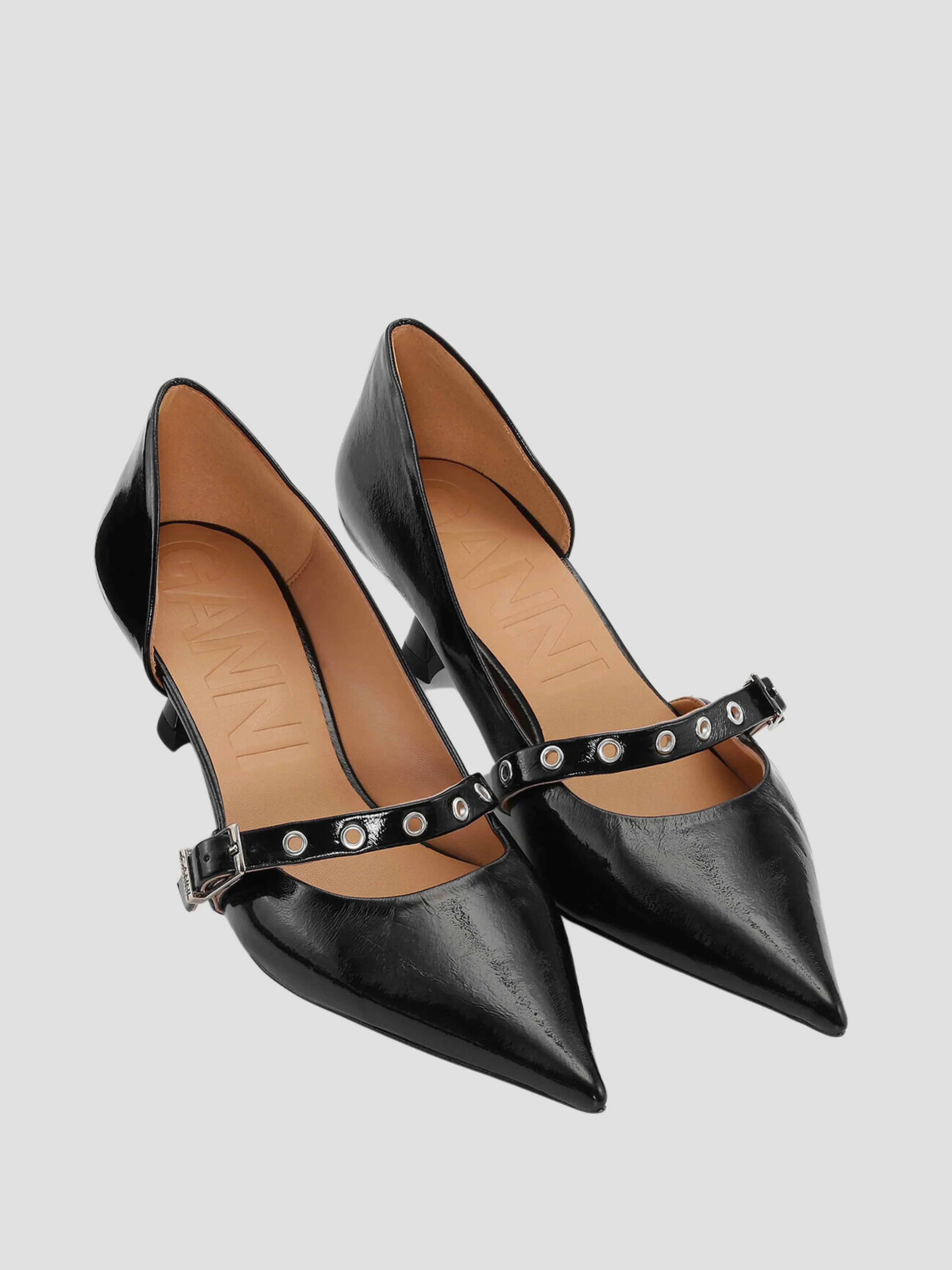 Buckle Kitten Heel Pumps