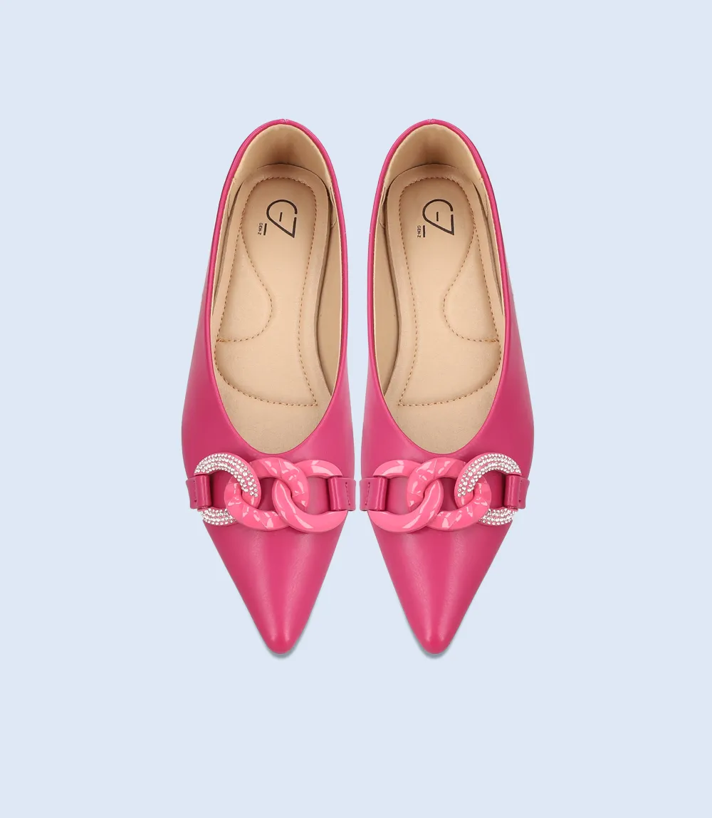 BW8478-Fuschia-Women Casual Pumps