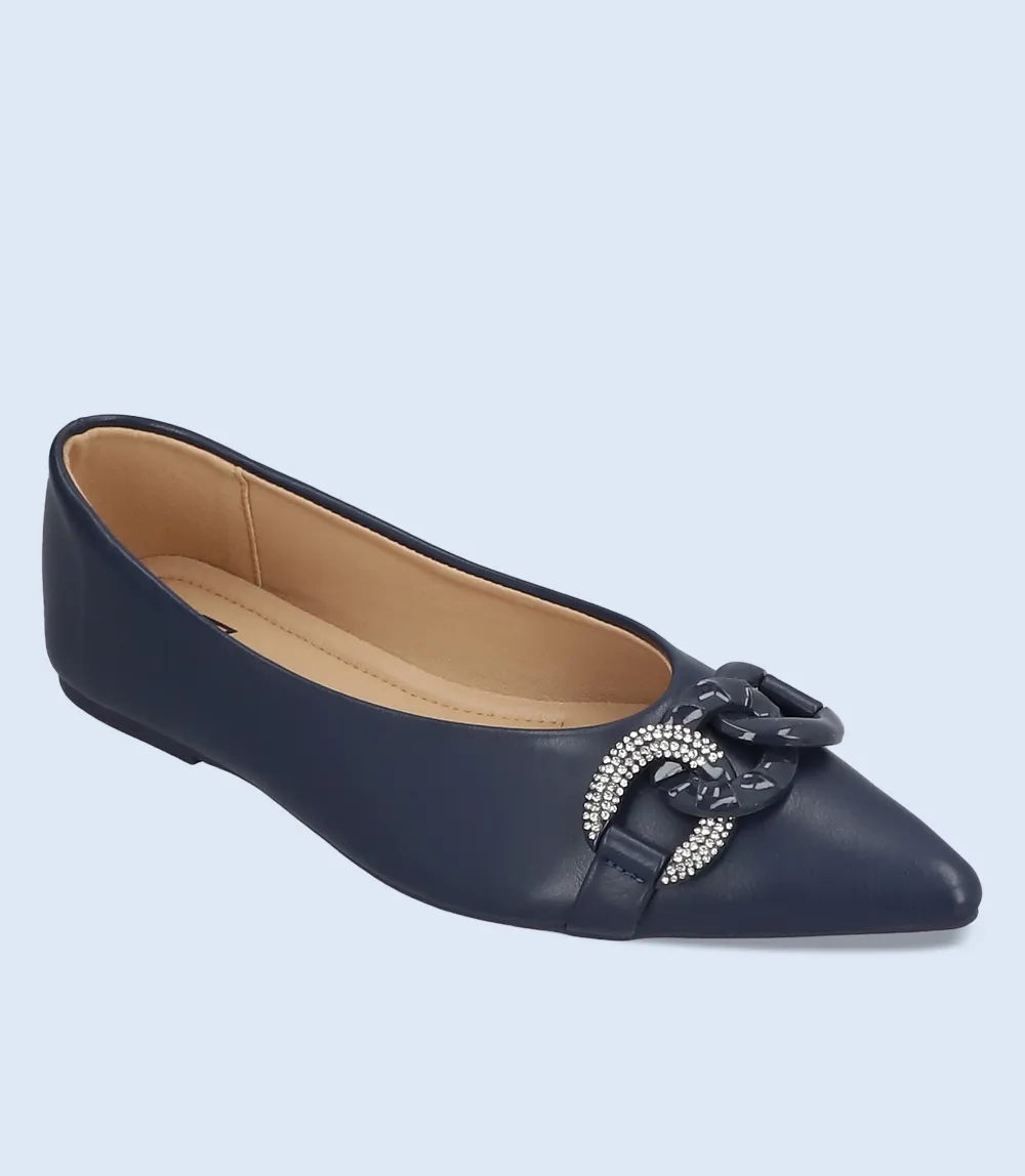 BW8478-NAVY-Women Casual Pumps