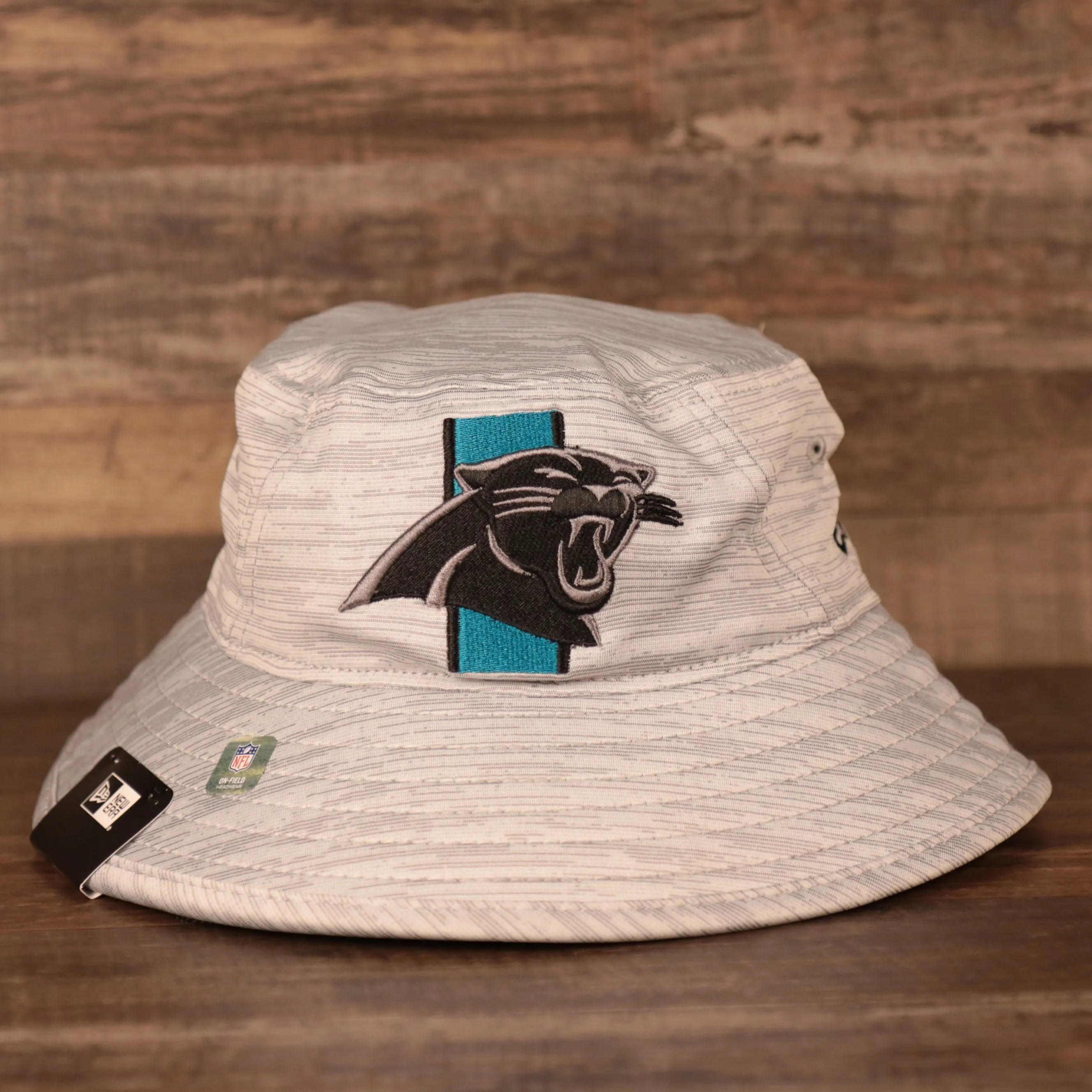 Carolina Panthers 2021 NFL On Field Training Camp Gray Bucket Hat | 2021 NFL Training Panthers Boonie Hat