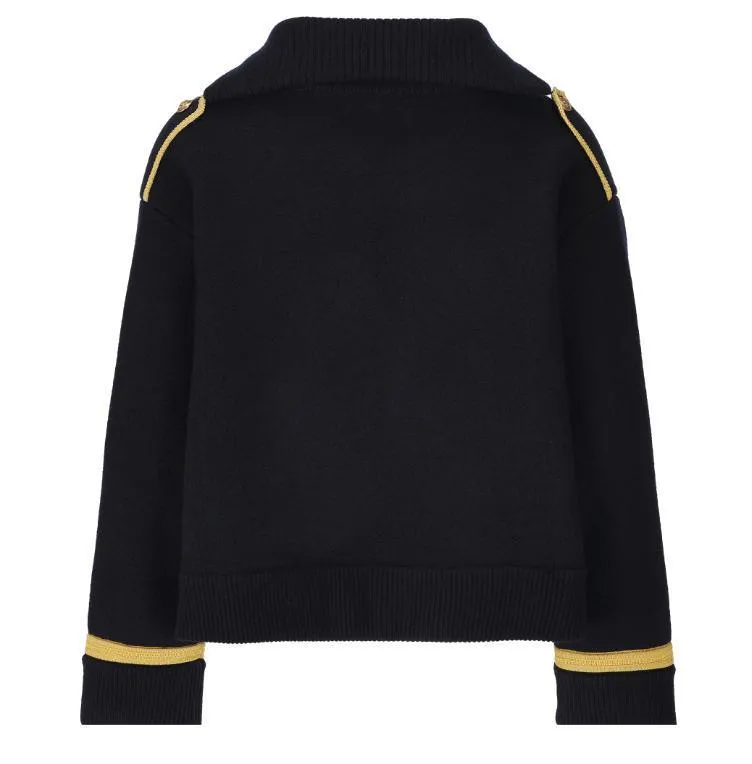 CELINE  |Casual Style Wool Long Sleeves Elegant Style Cropped Tops