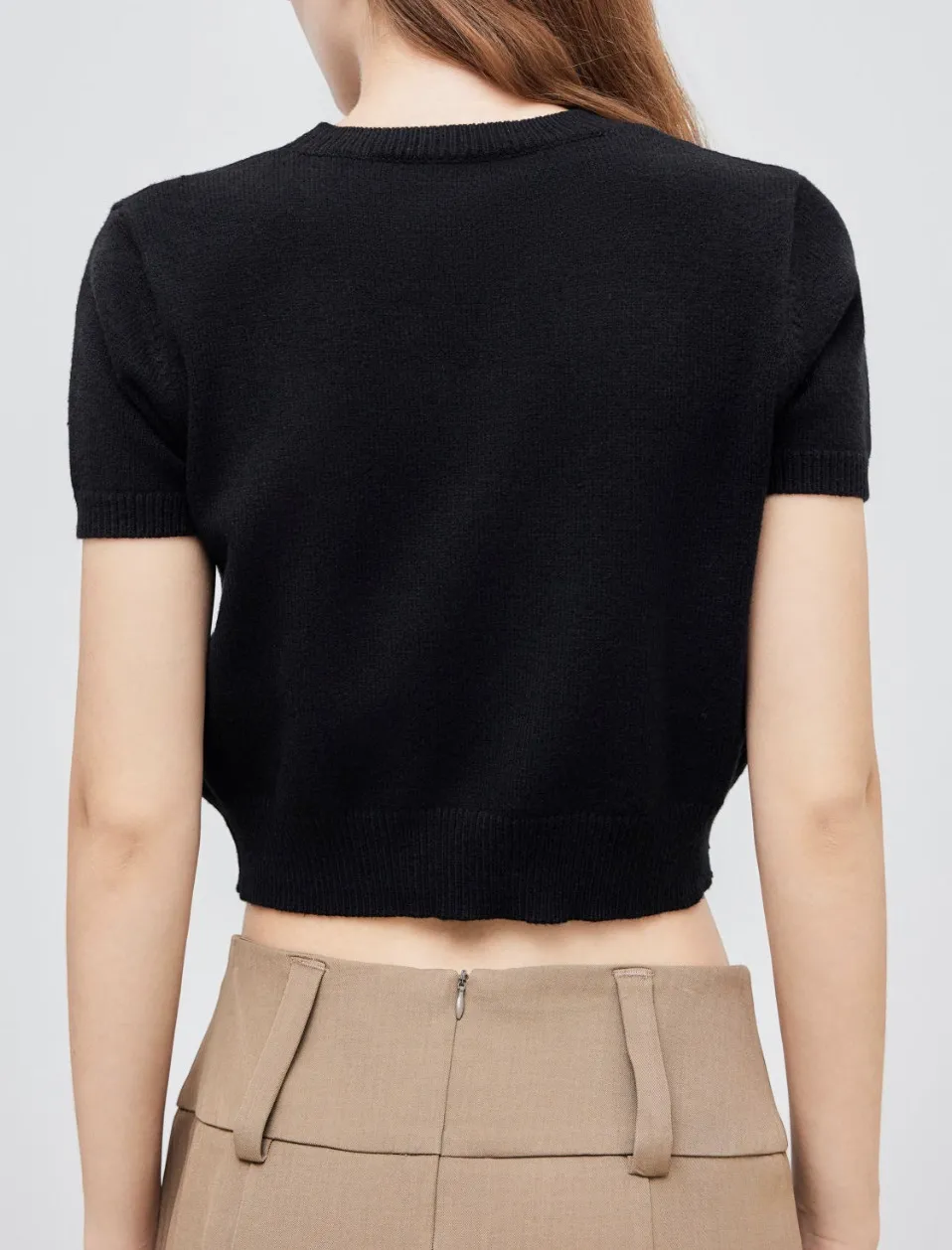 Cider  |Casual Style Nylon Short Sleeves Cropped Tops