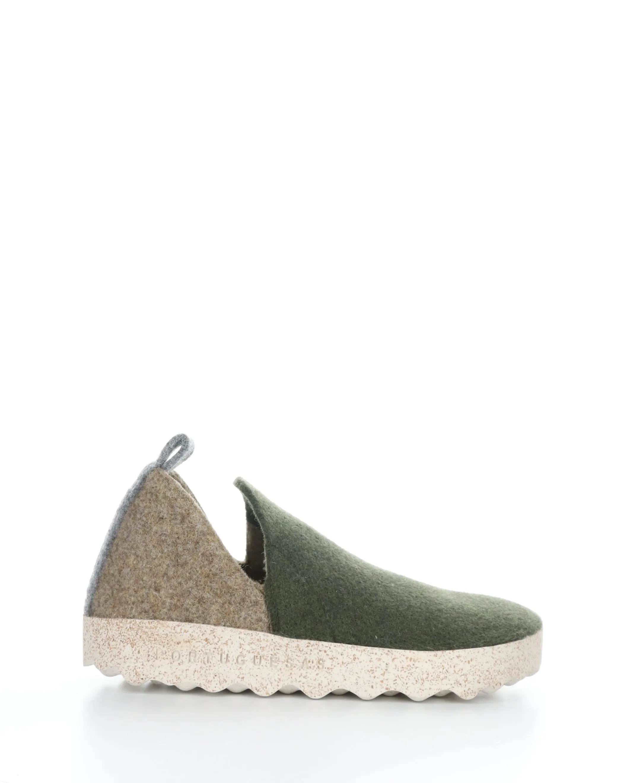 CITY089ASPM 006 MILITARY GREEN/TAUPE Round Toe Shoes