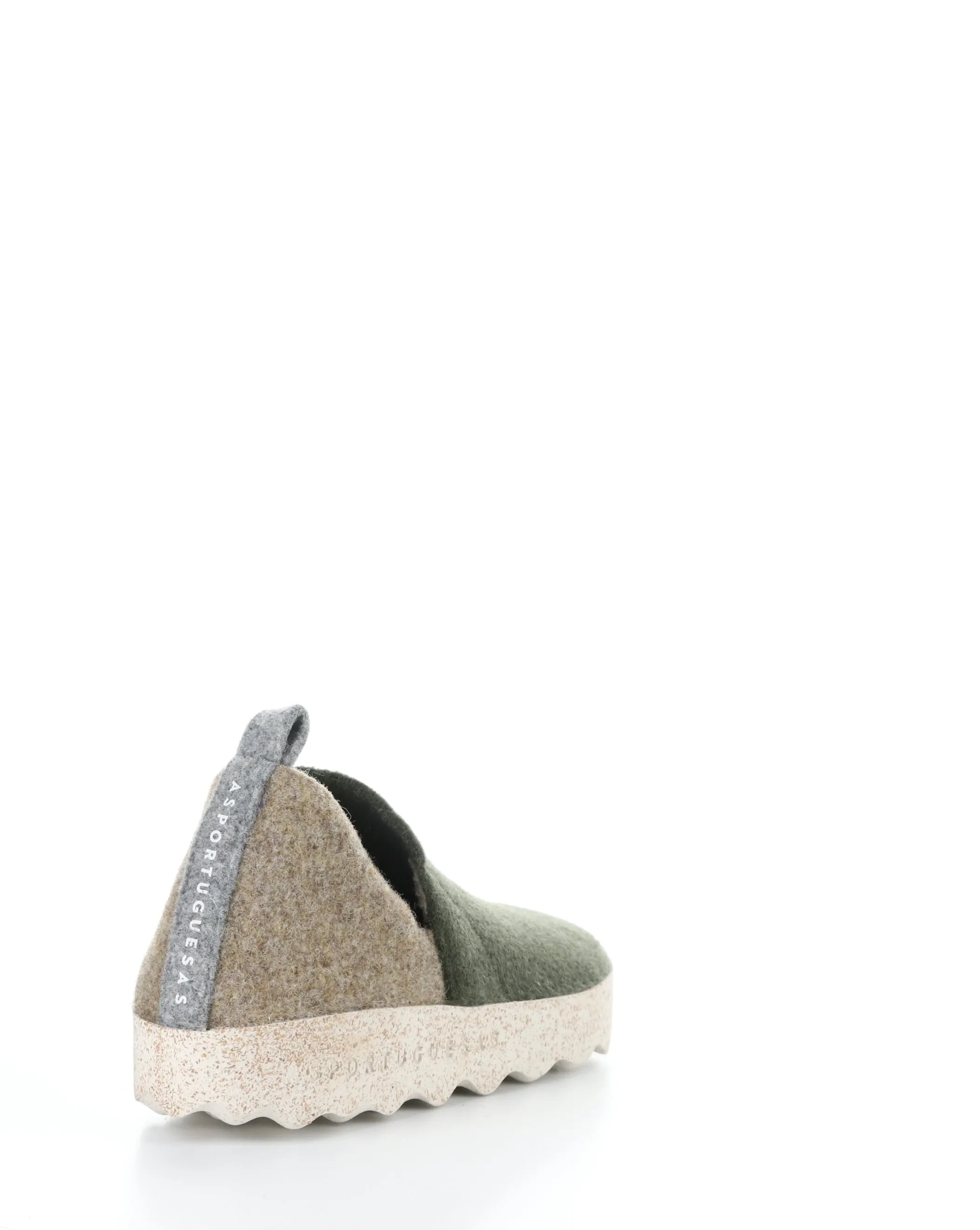 CITY089ASPM 006 MILITARY GREEN/TAUPE Round Toe Shoes