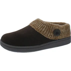 Clarks Womens Suede Slip On Bootie Slippers