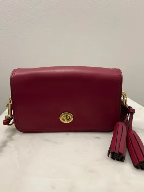 Coach Wine Coloured Crossbody Flap Bag