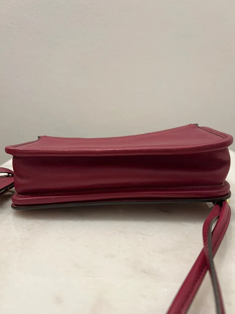 Coach Wine Coloured Crossbody Flap Bag