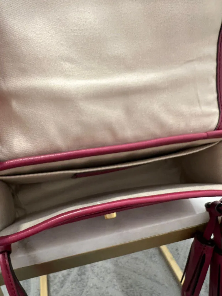 Coach Wine Coloured Crossbody Flap Bag