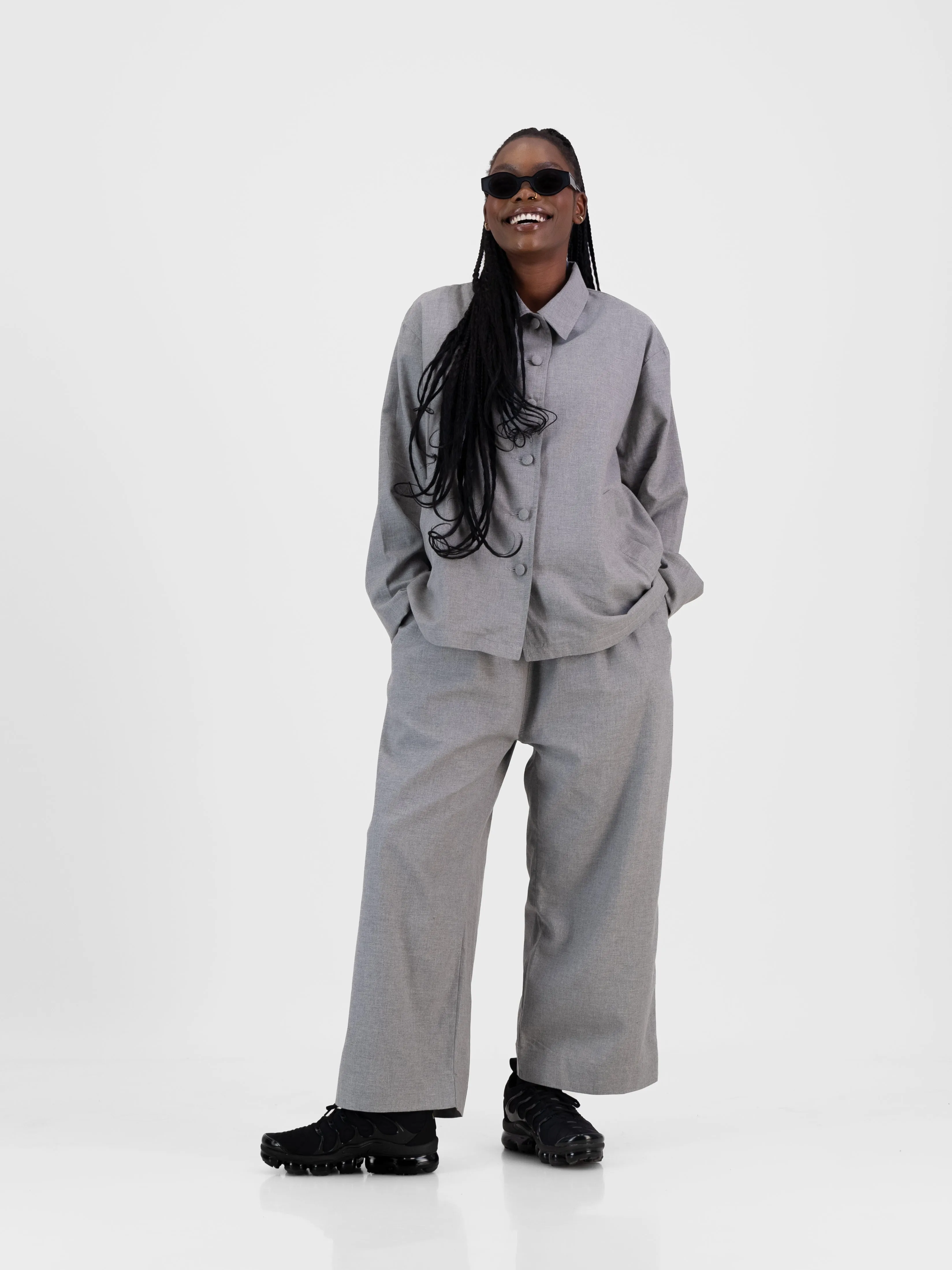 Cocoon Suit Trouser - Grey