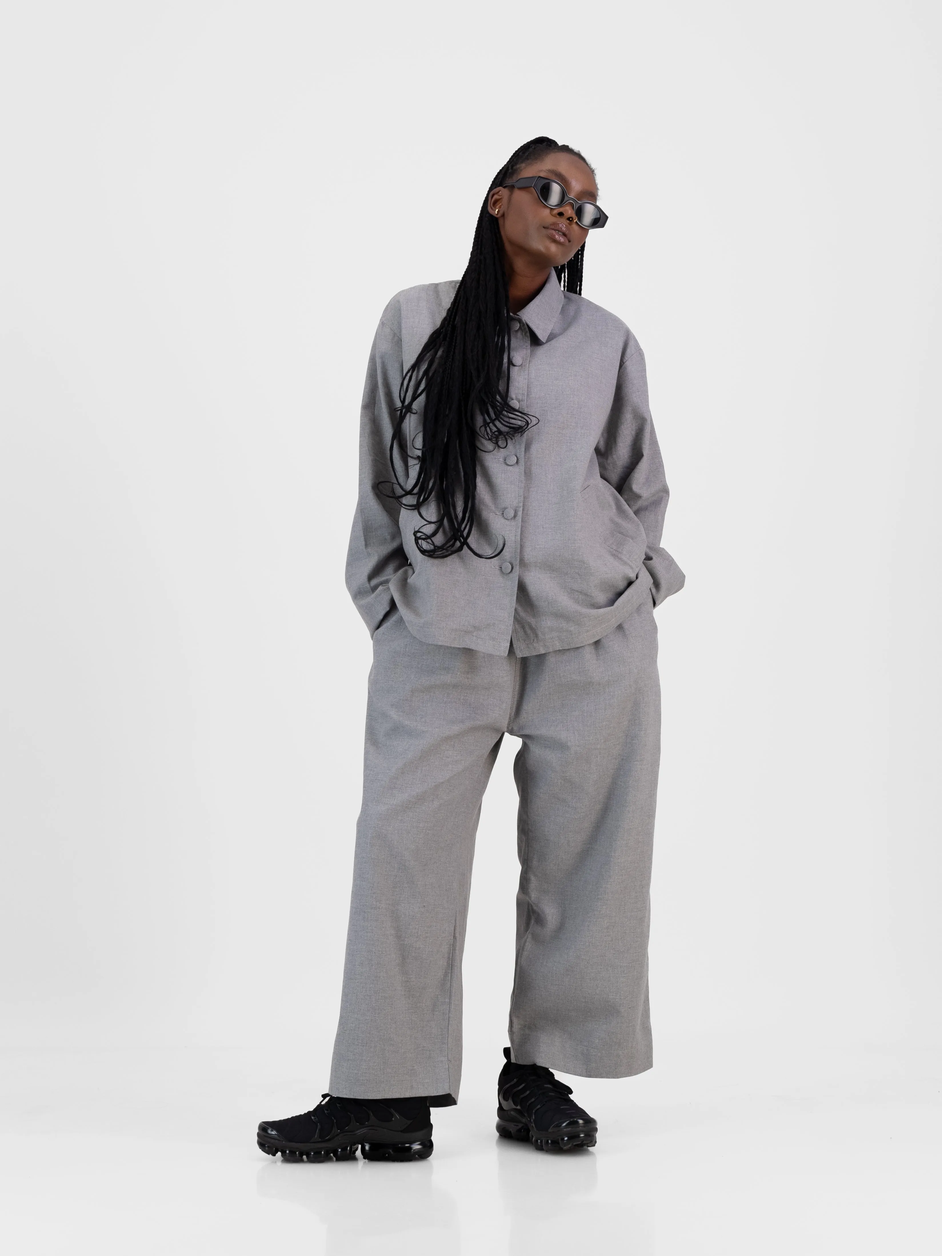 Cocoon Suit Trouser - Grey