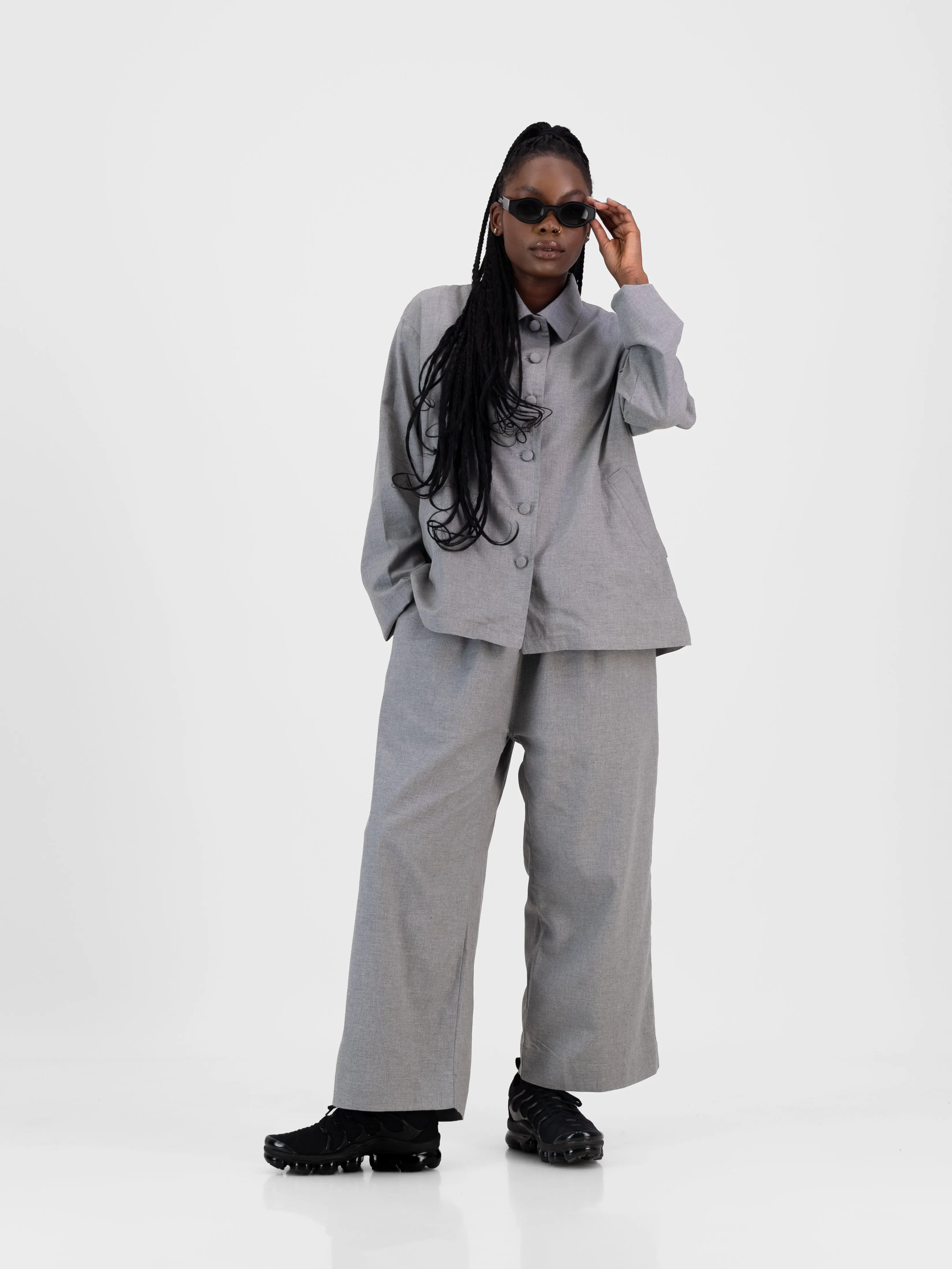 Cocoon Suit Trouser - Grey