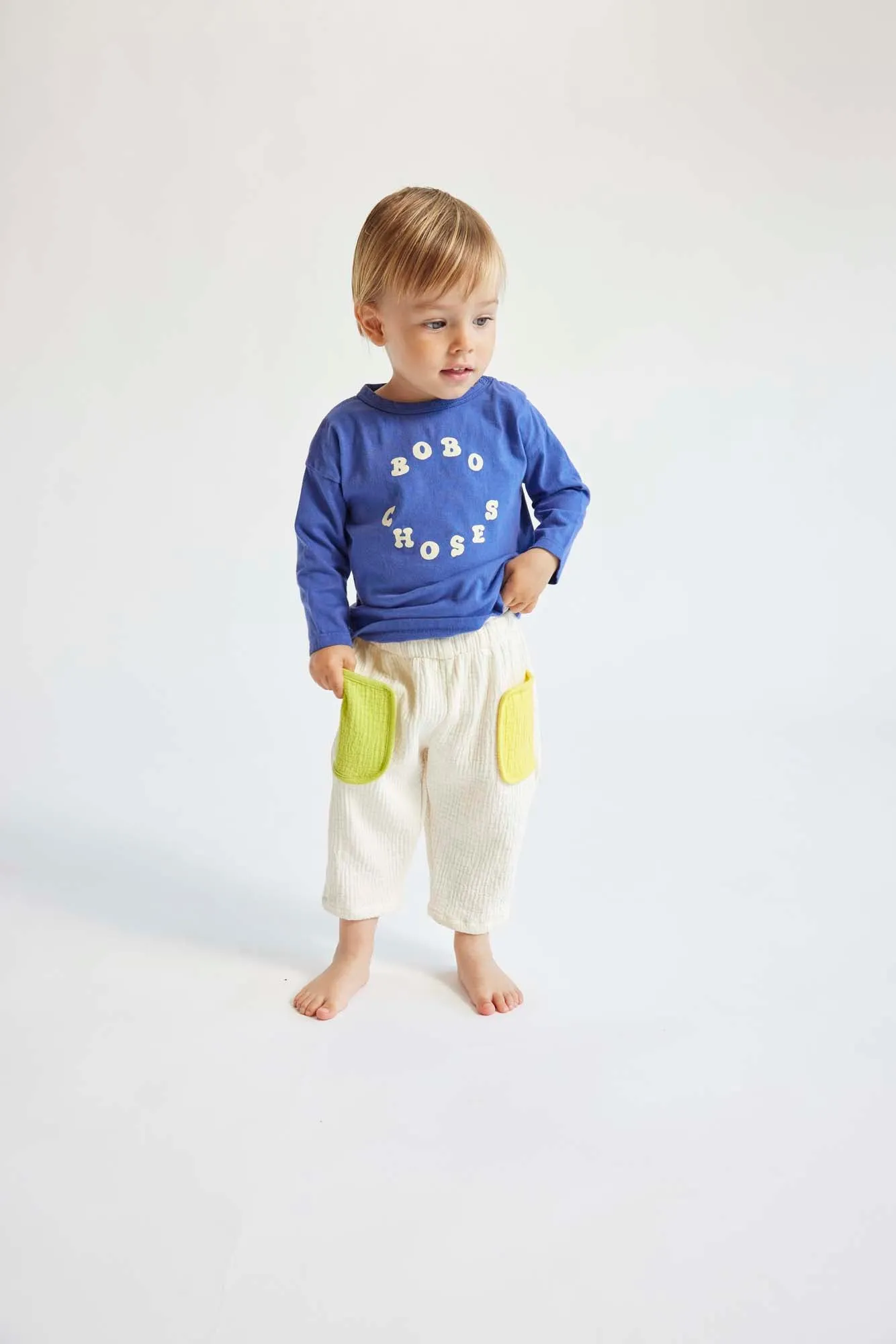 Colour Block Woven Baby Pants