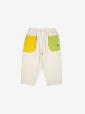 Colour Block Woven Baby Pants