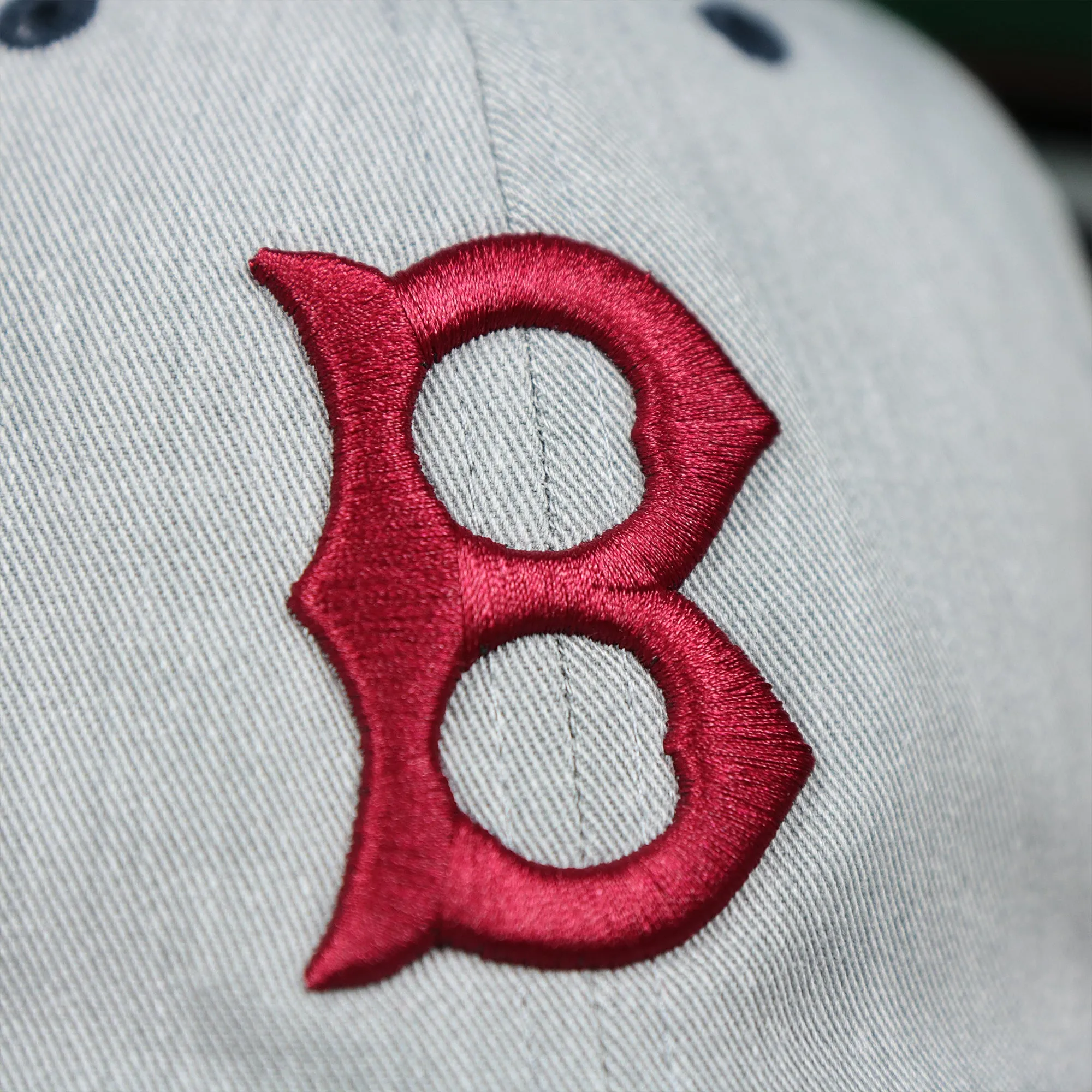 Cooperstown Boston Red Sox 1930s Logo Green Bottom Dad Hat | Gray Dad Hat