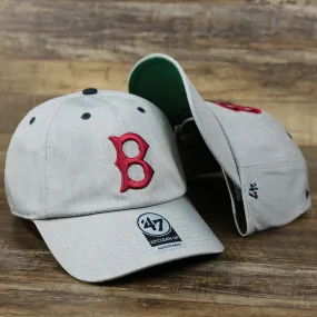 Cooperstown Boston Red Sox 1930s Logo Green Bottom Dad Hat | Gray Dad Hat