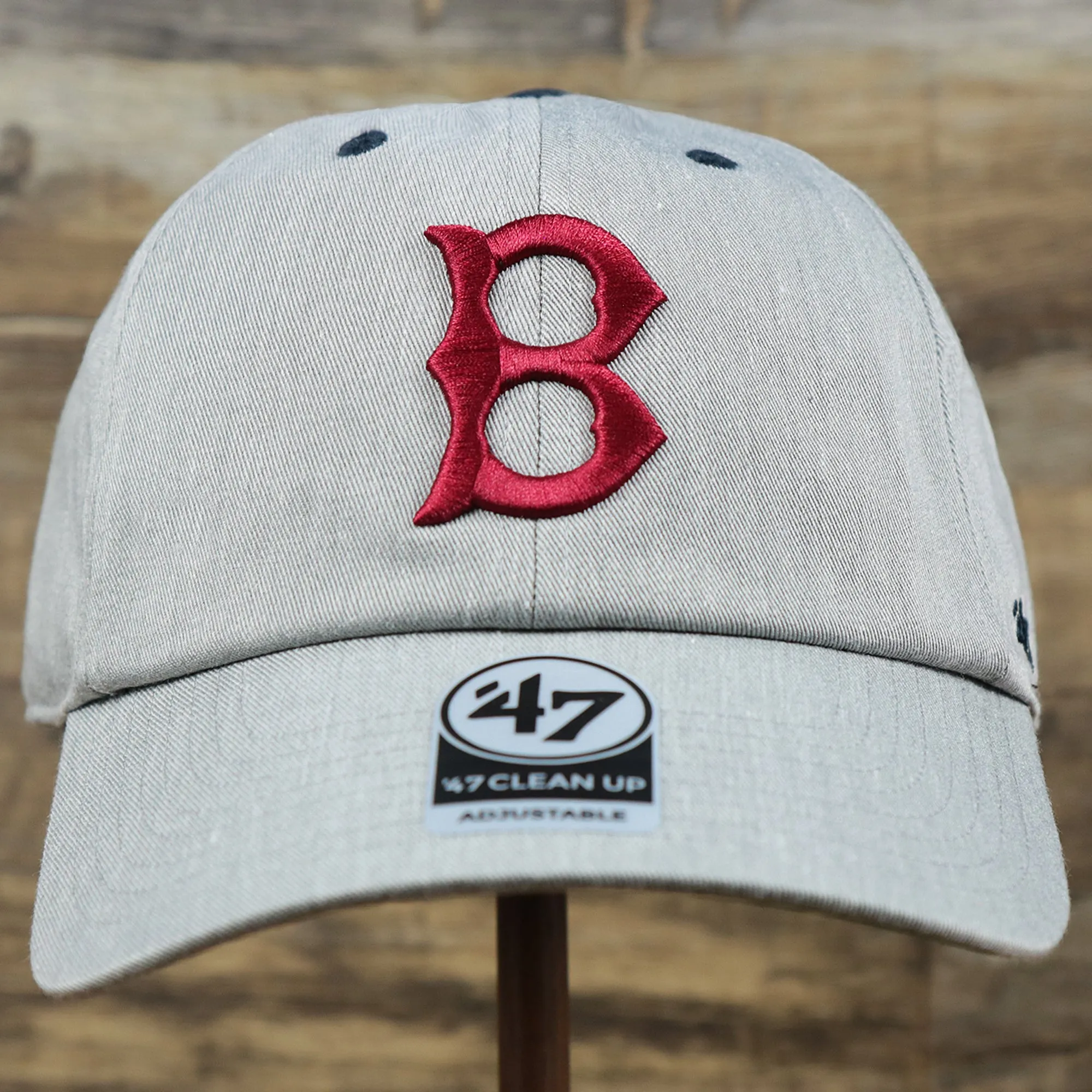 Cooperstown Boston Red Sox 1930s Logo Green Bottom Dad Hat | Gray Dad Hat