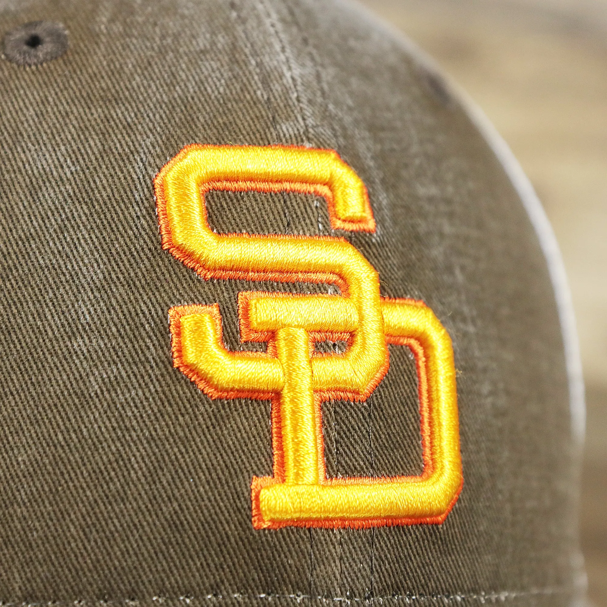 Cooperstown San Diego Padres 1980s Logo Worn Colorway Mesh Back 9Forty Dad Hat | Brown 9Forty Hat