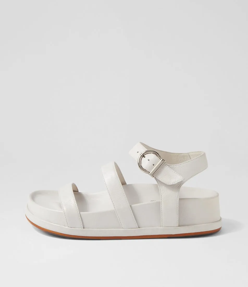 DJANGO & JULIETTE Gaavi Ivory Leather Sandals