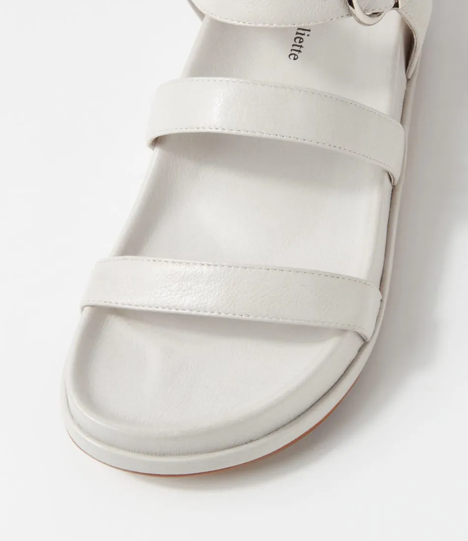 DJANGO & JULIETTE Gaavi Ivory Leather Sandals