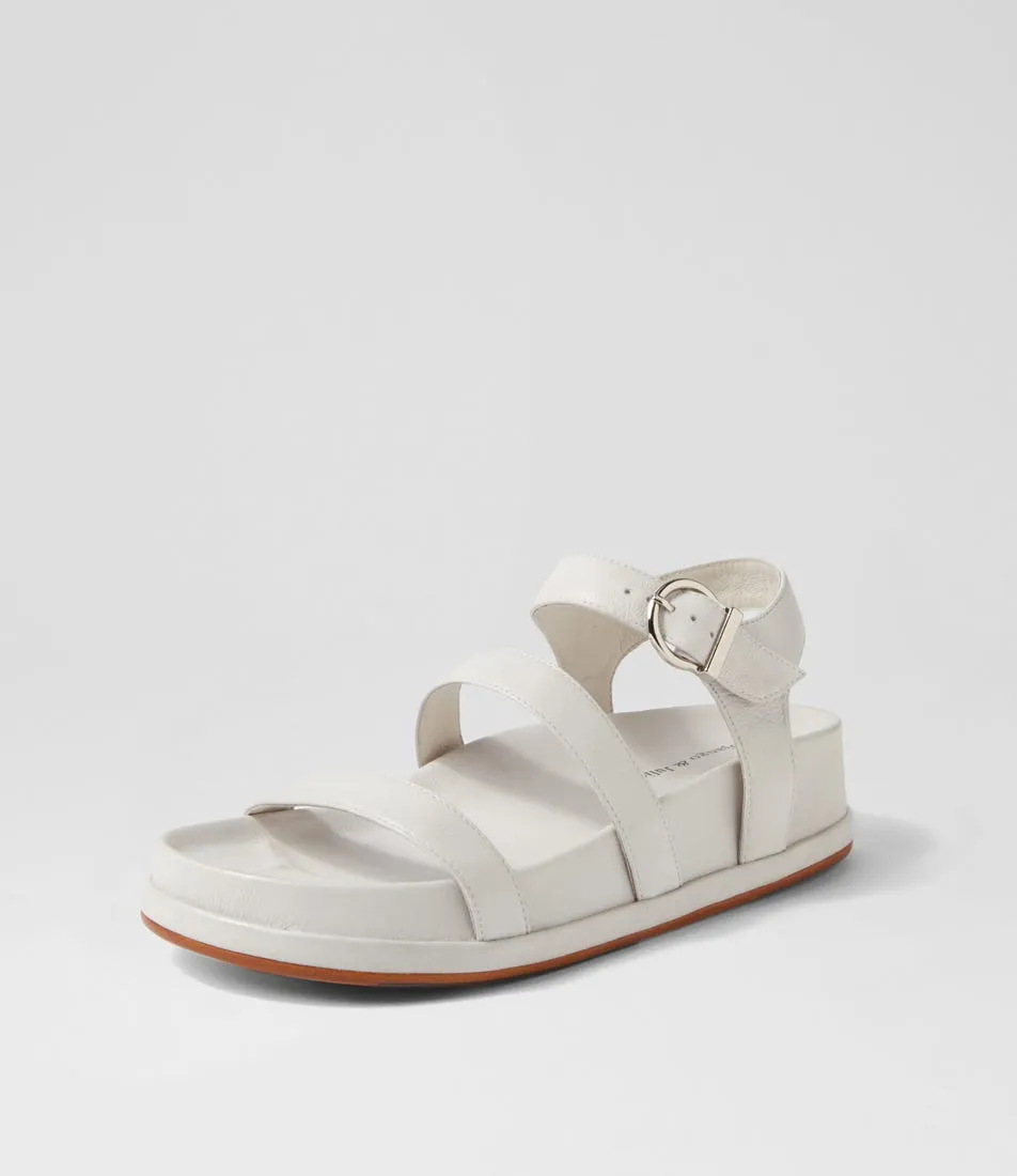 DJANGO & JULIETTE Gaavi Ivory Leather Sandals