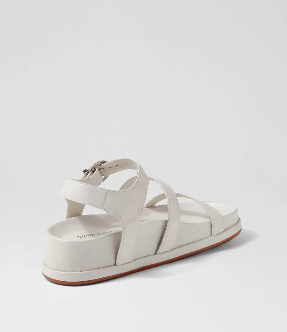 DJANGO & JULIETTE Gaavi Ivory Leather Sandals