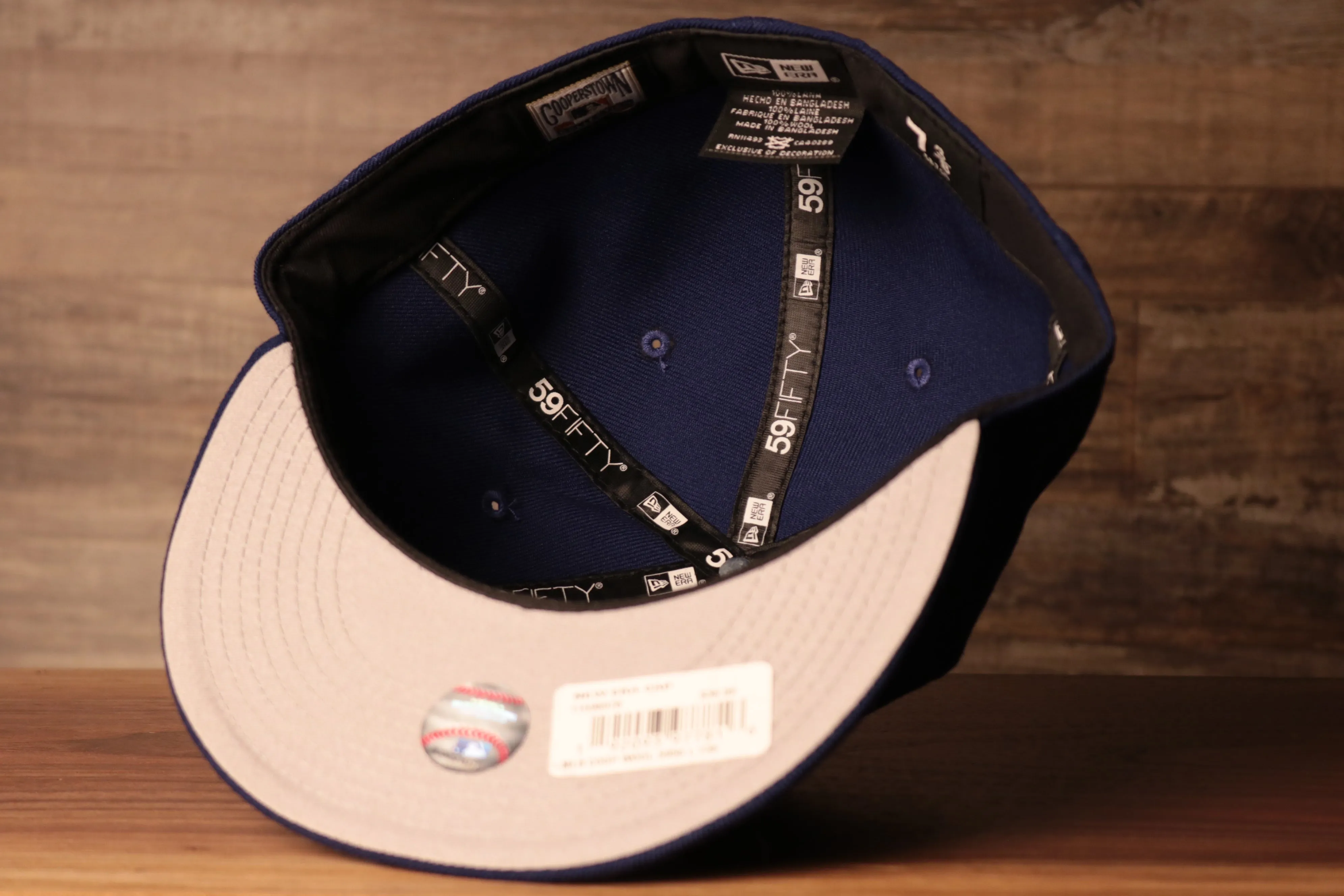 Dodgers Gray Bottom Fitted Cap | Los Angeles Dodgers Grey Bottom Royal Blue Fitted Hat