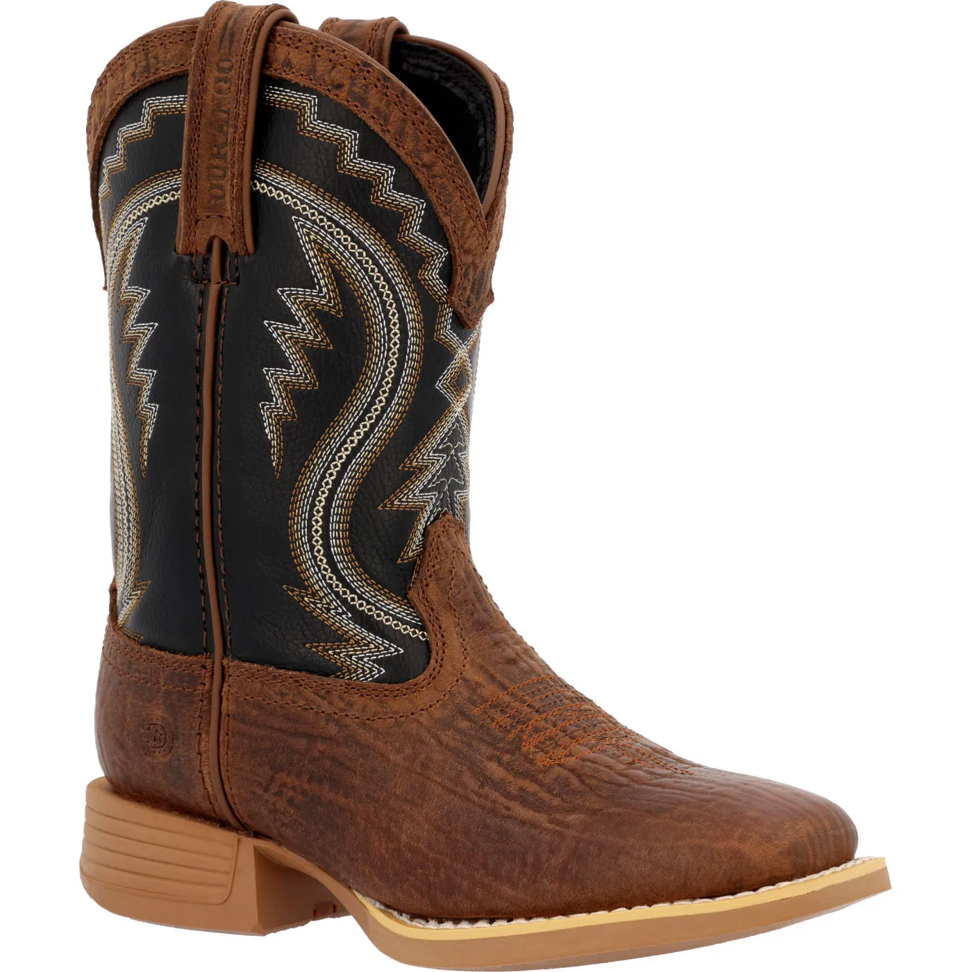 Durango® Lil' Rebel Pro Big Kids’ Acorn Black Onyx Western Boot