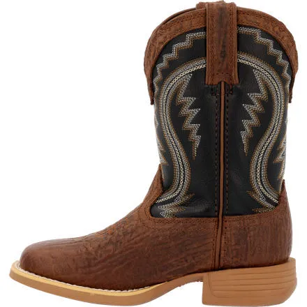 Durango® Lil' Rebel Pro Big Kids’ Acorn Black Onyx Western Boot