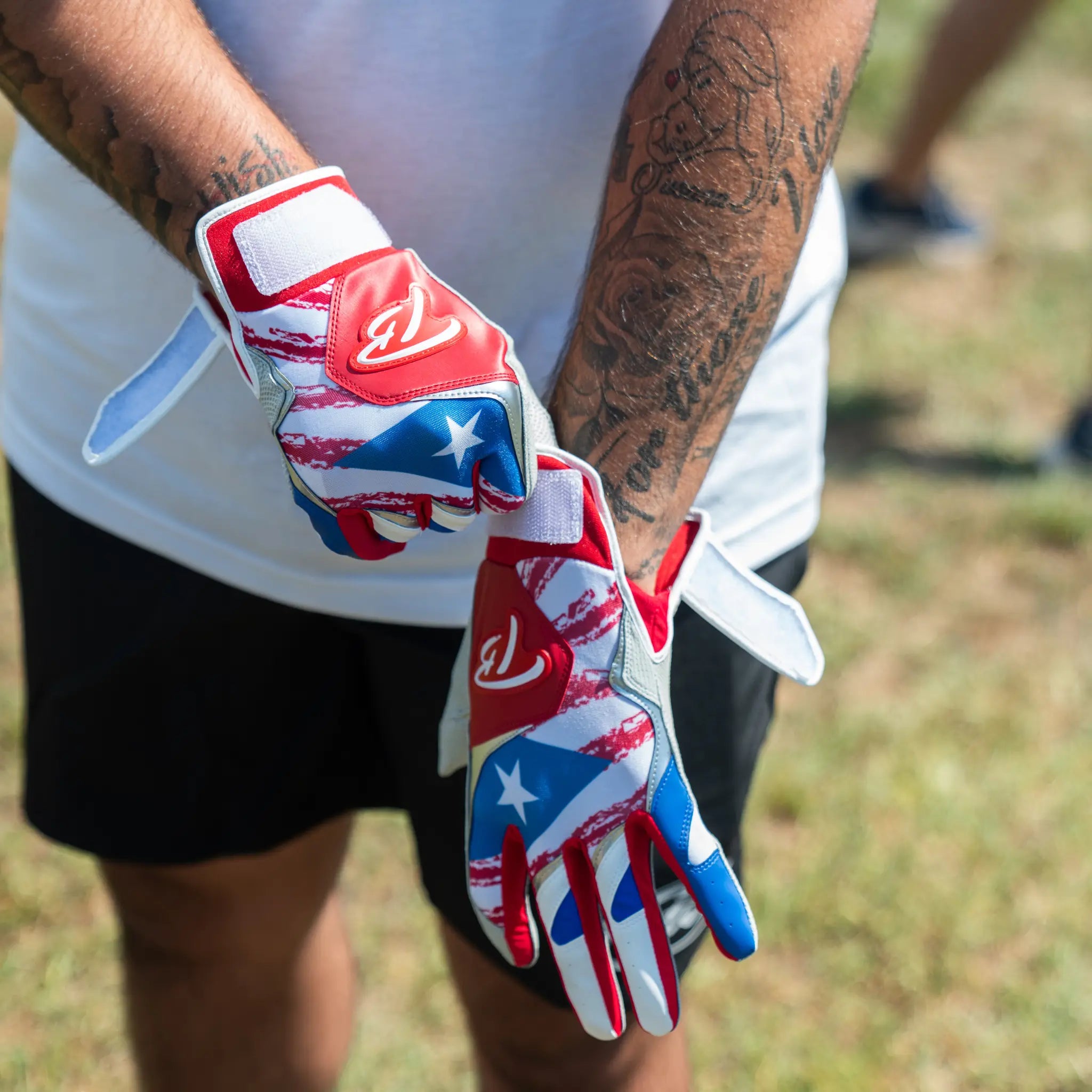 El Perreo - Puerto Rico Flag Zanda Batting Gloves