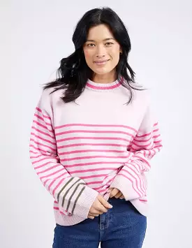 Elm Penny Stripe Knit - Powder Pink/ Shocking Pink Stripe