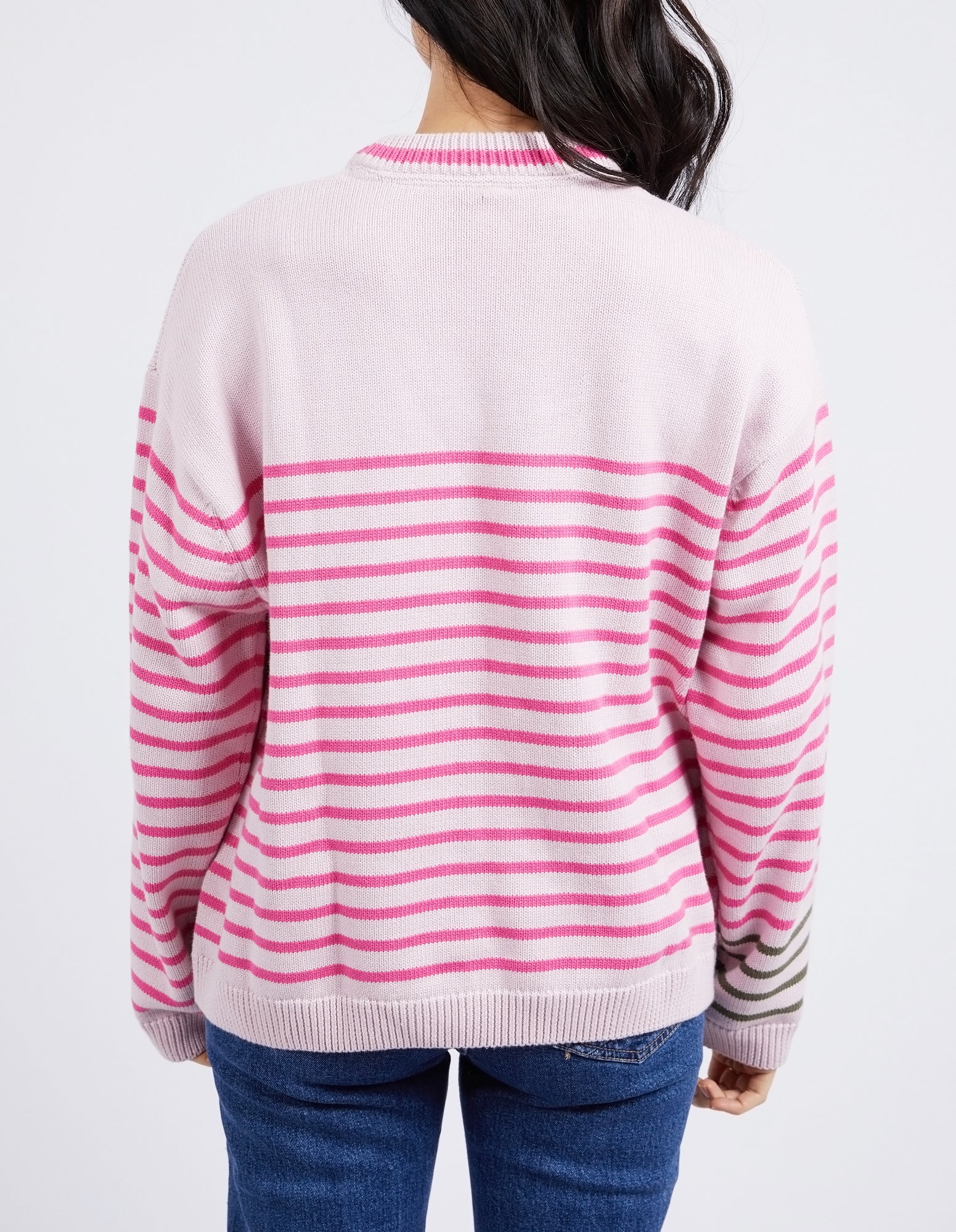 Elm Penny Stripe Knit - Powder Pink/ Shocking Pink Stripe