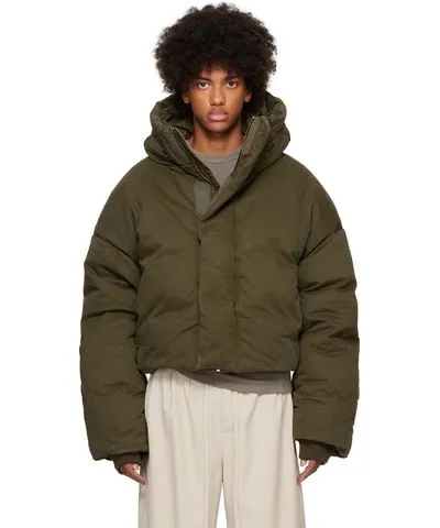 Entire studios Khaki MML Hooded Puffer Down Jacket