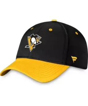 Fanatics Men's NHL Fanatics Black/Gold Pittsburgh Penguins Authentic Pro Rink Two-Tone Flex Hat