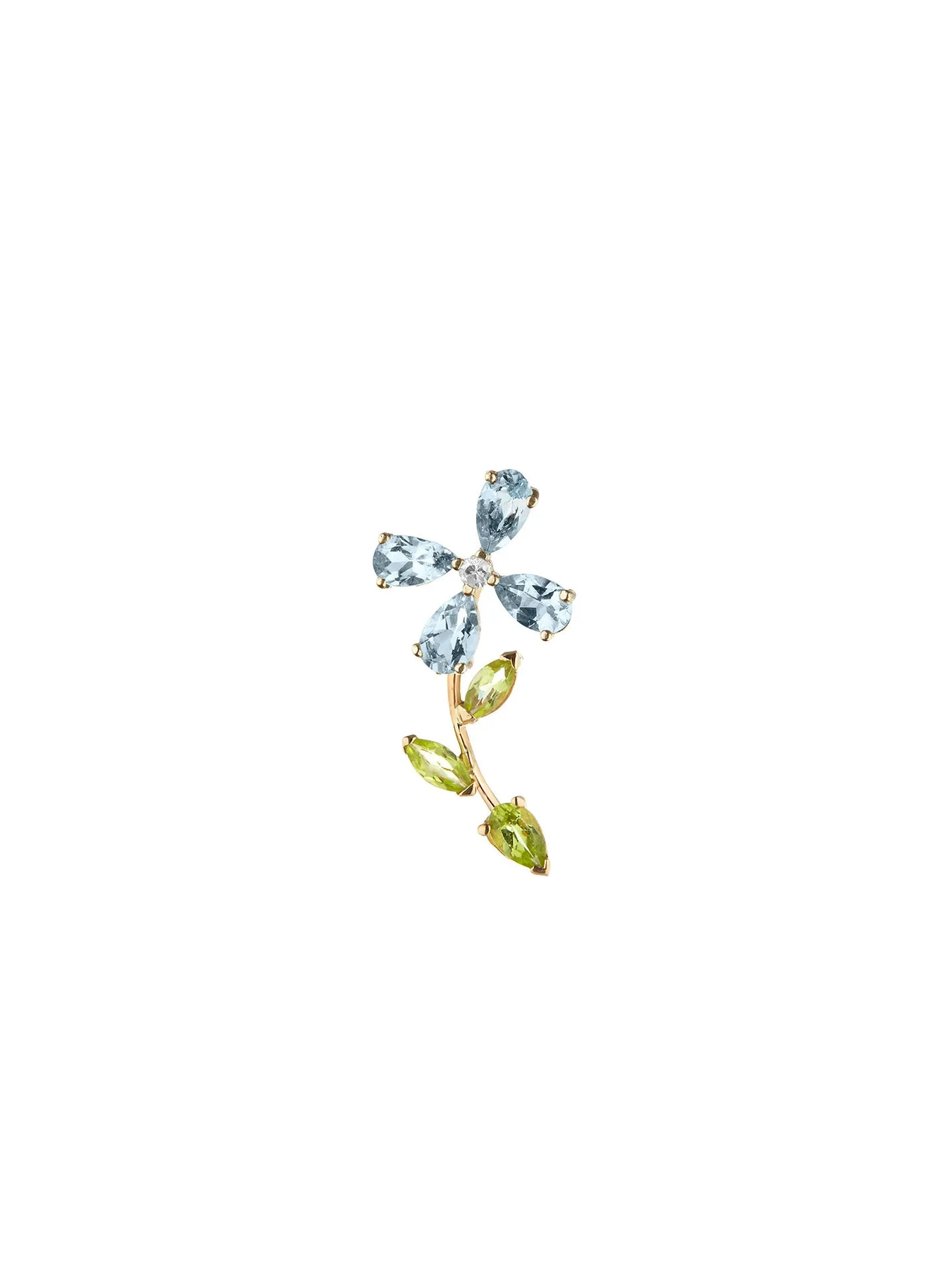 Fleur Blu & Stem Stud Set - Archival Collection