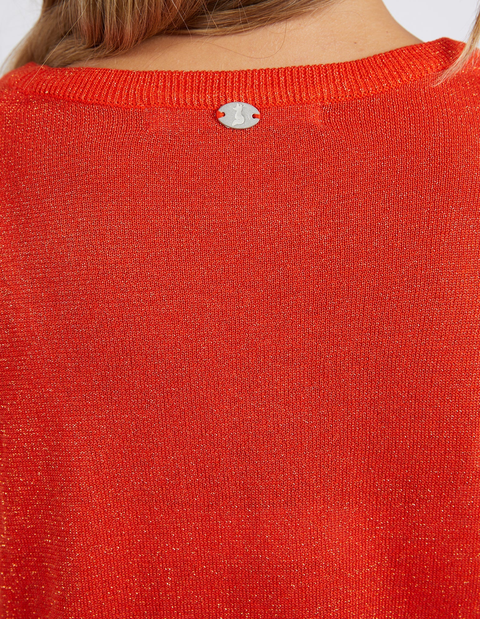 Foxwood Alma Metallic Knit -Spicy Orange