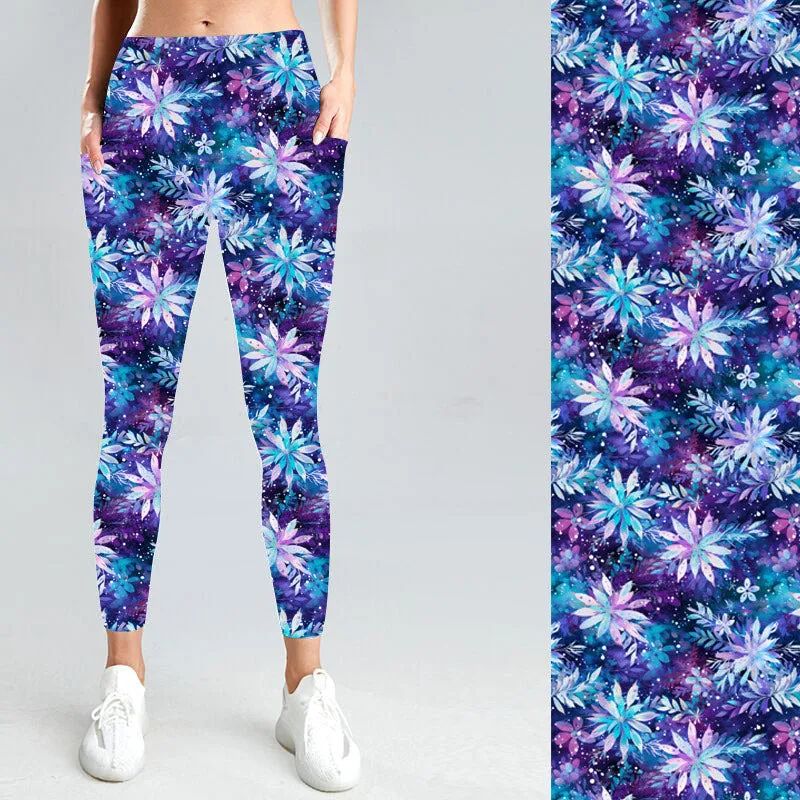 Frozen Fractals with Side Pocket Leggings