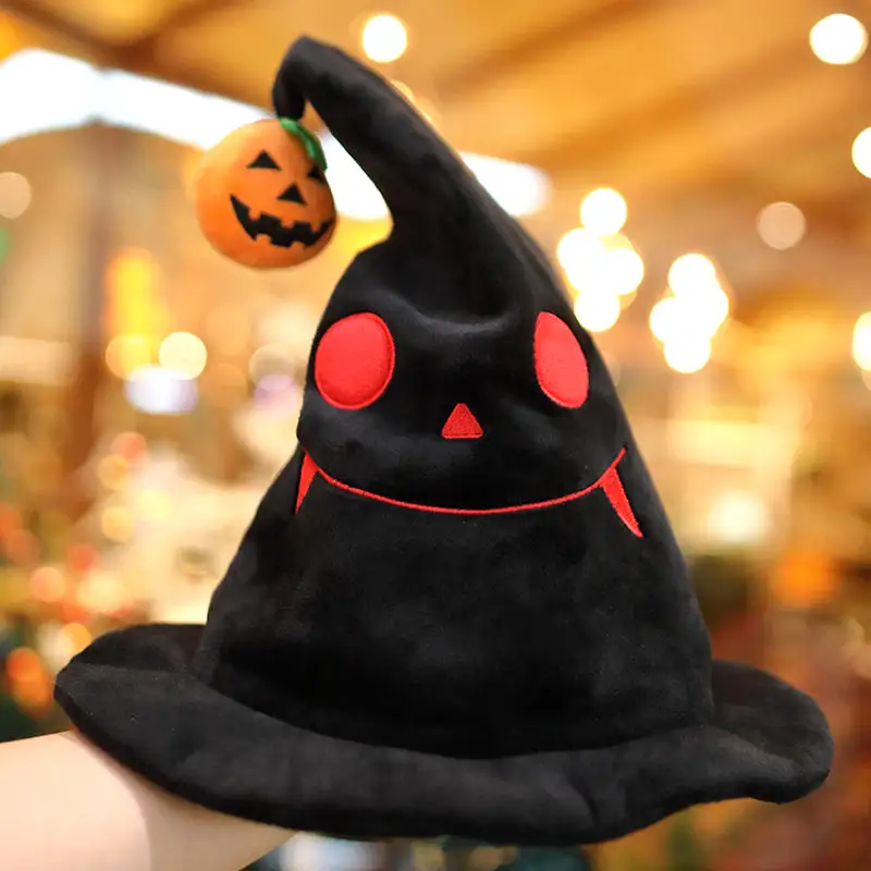 Funny Halloween Pumpkin and Witch Hat