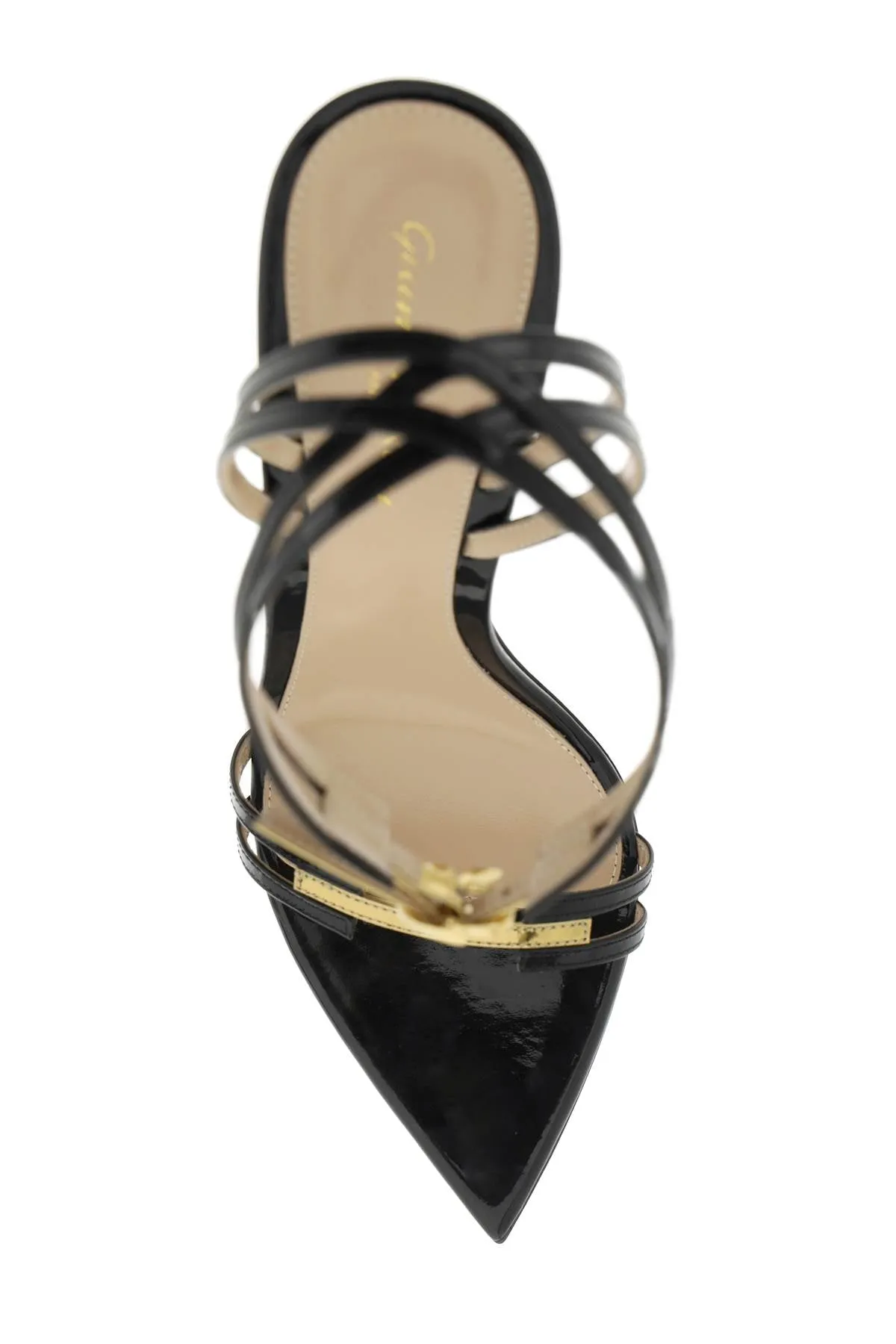 Gianvito Rossi Patent Leather Sandals   Black